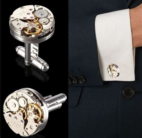 automatic watch cufflinks.